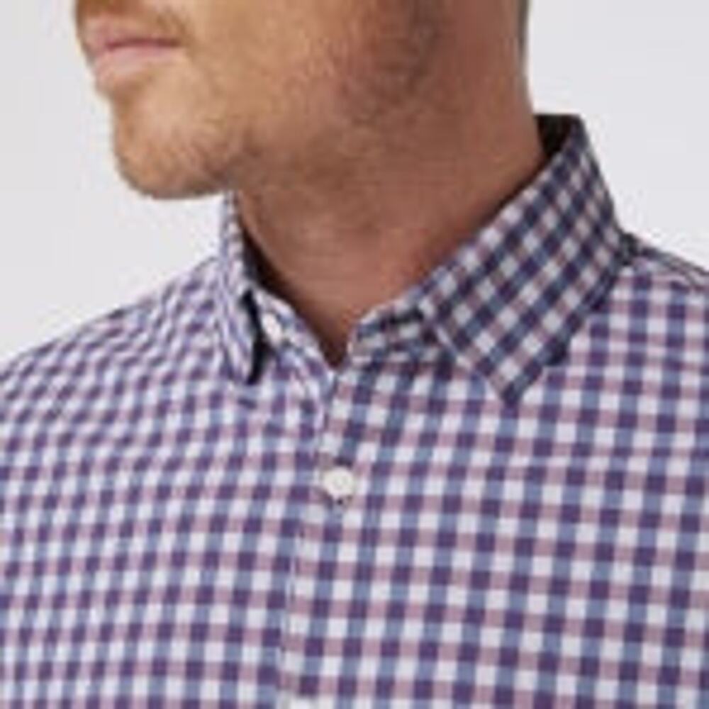Leeward Long Sleeve Dress Shirt Classic Fit - Navy Madison Check